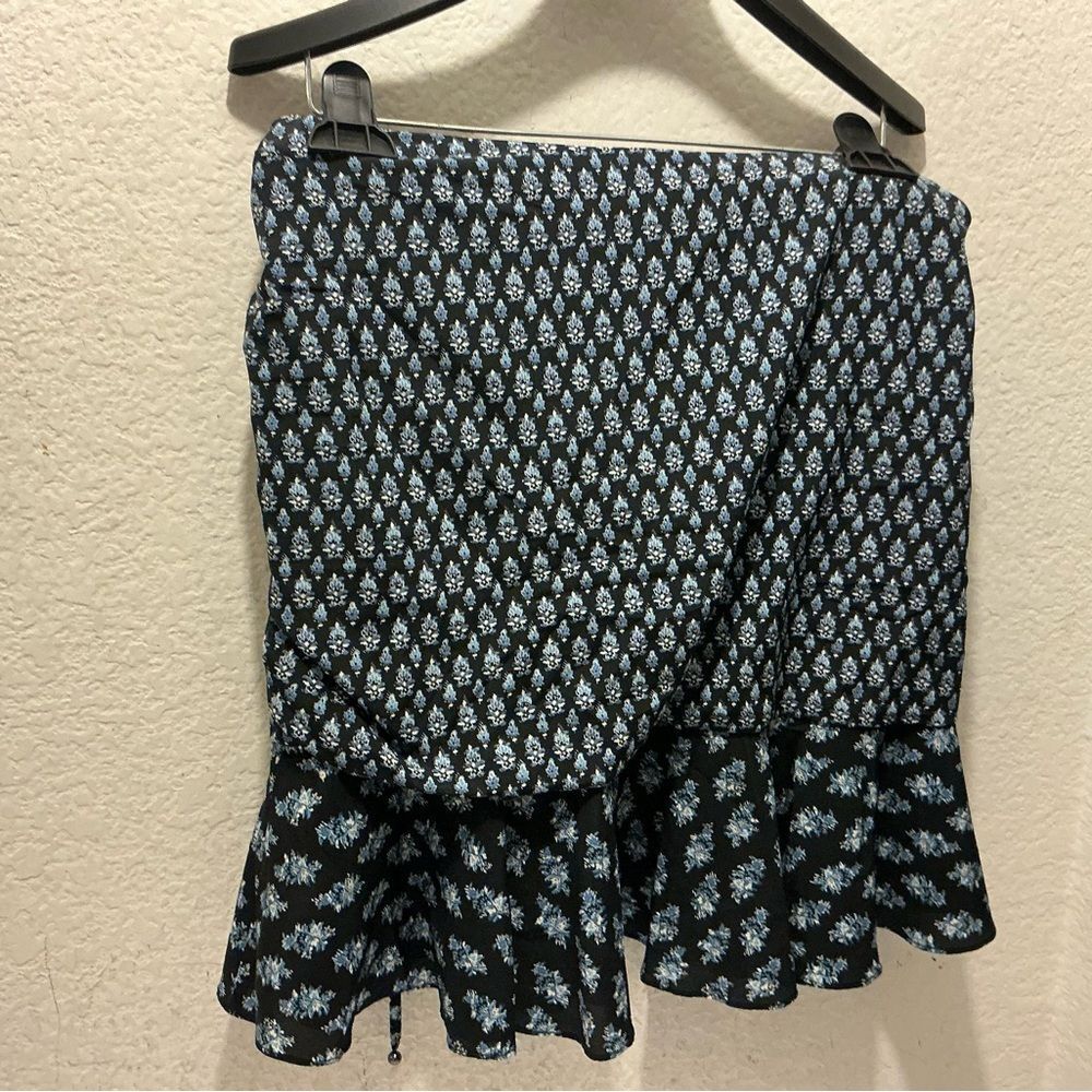 Veronica beard violet ruched paisley mini skirt size 4 - Picture 3 of 6